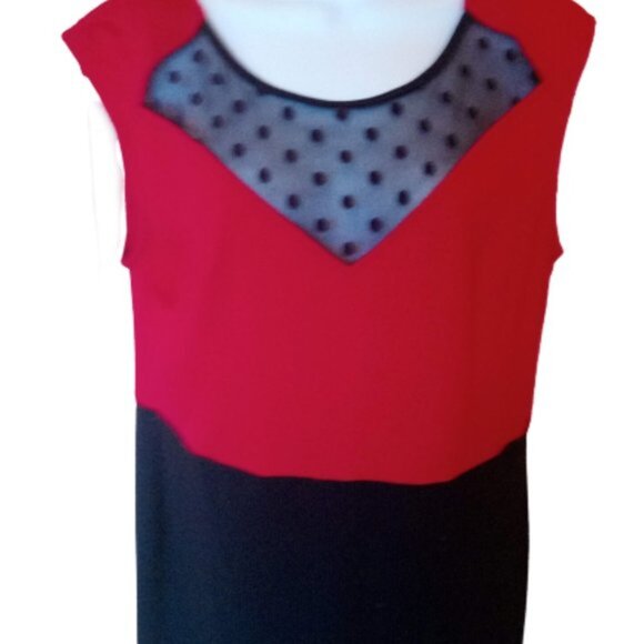 Red  Black Dress Fits Large XL - - Picture 4 of 4